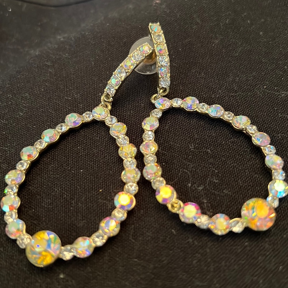 Beautiful iridescent stone earrings